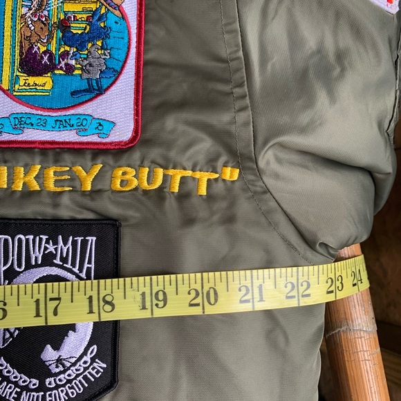 Vintage Air Pilot USS Dwight Eisenhower Bomber Flight Jacket - Picture 13 of 14